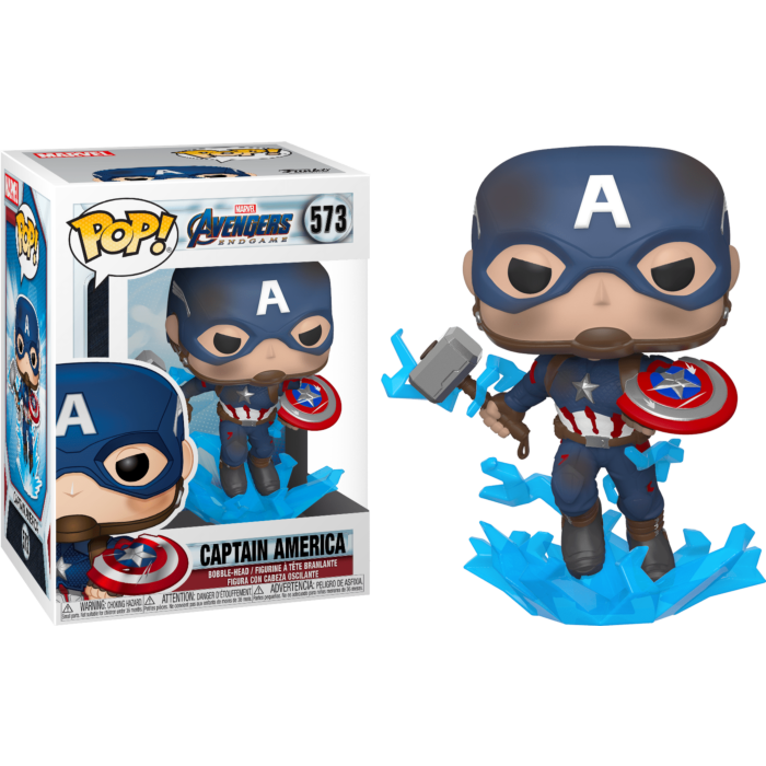 Avengers 4: Endgame | Captain America with Mjolnir Funko Pop! Vinyl ...