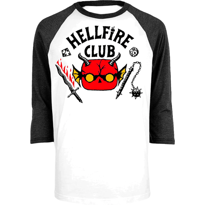 Stranger Things BUNDLE Hellfire Club outlet Raglan T-Shirt + Nightstand Light