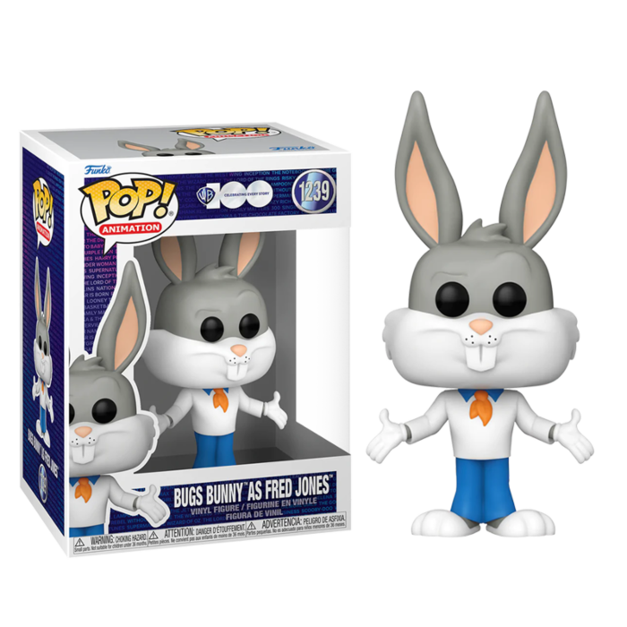 Looney Tunes X Scooby Doo Bugs Bunny As Fred Jones Warner Bros 100th Anniversary Pop Vinyl