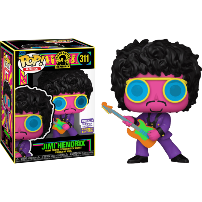 Jimi Hendrix - Jimi Hendrix Blacklight Pop! Vinyl Figure by Funko ...