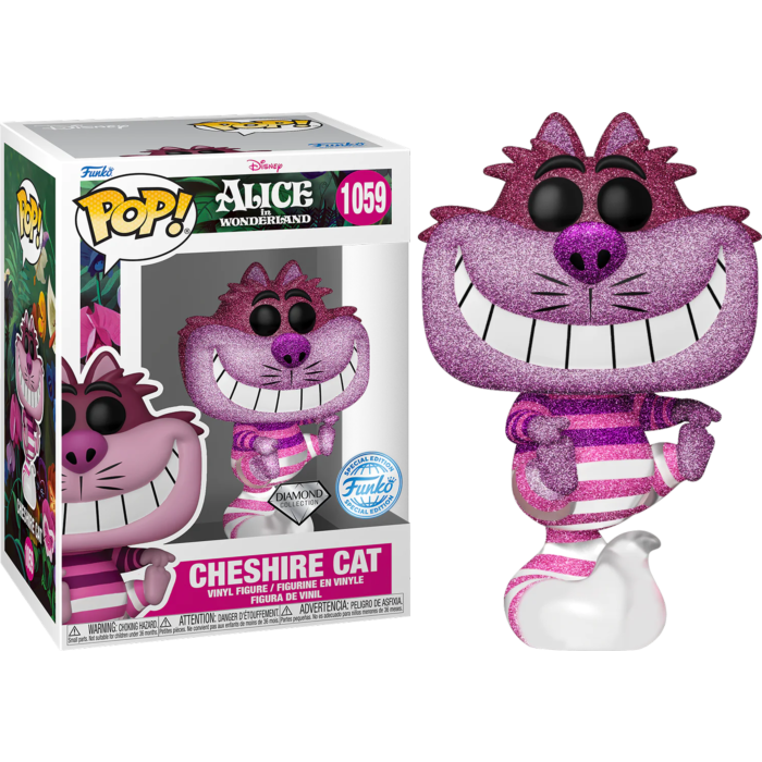 Alice in Wonderland - Cheshire Cat Diamond Glitter Pop! Vinyl Figure By ...