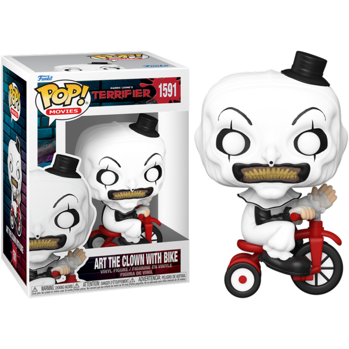 Terrifier - Art The Clown with Bike Pop! Vinyl Figure by Funko | Popcultcha