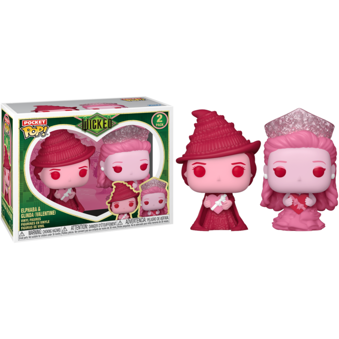 Wicked (2024) - Elphaba & Glinda (Valentine) Pocket Pop! Vinyl 2-Pack ...