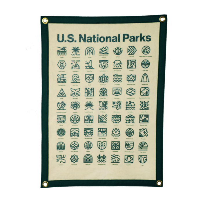 Oxford Pennant - U.S. National Parks Wool Felt Camp Flag (18