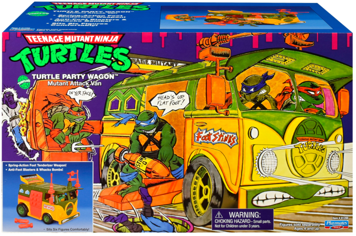 Teenage Mutant Ninja Turtles 1987 Turtle Party Wagon Mutant Attack Van Classic Action Figure Vehicle by Playmates Popcultcha