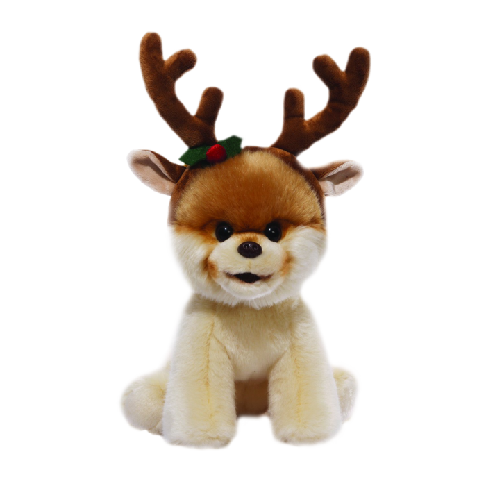 Boo The World s Cutest Dog Plush Gund Boo with Reindeer Antlers Plush Popcultcha