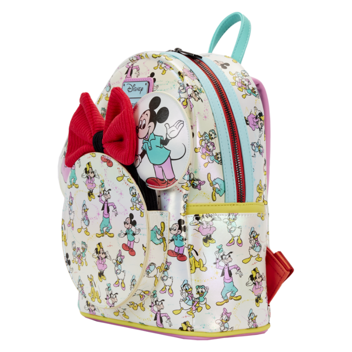 White Iridescent Minnie outlet Ears Loungefly mini backpack