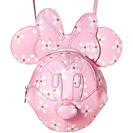 Mickey Mouse - Minnie Mouse 3D Floral Head 11” Faux Leather Crossbody  Handbag by Danielle Nicole | Popcultcha