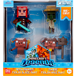 Minecraft Legends - Hero Ranger, Zombie, Piglin Blaze Runt & Piglin ...