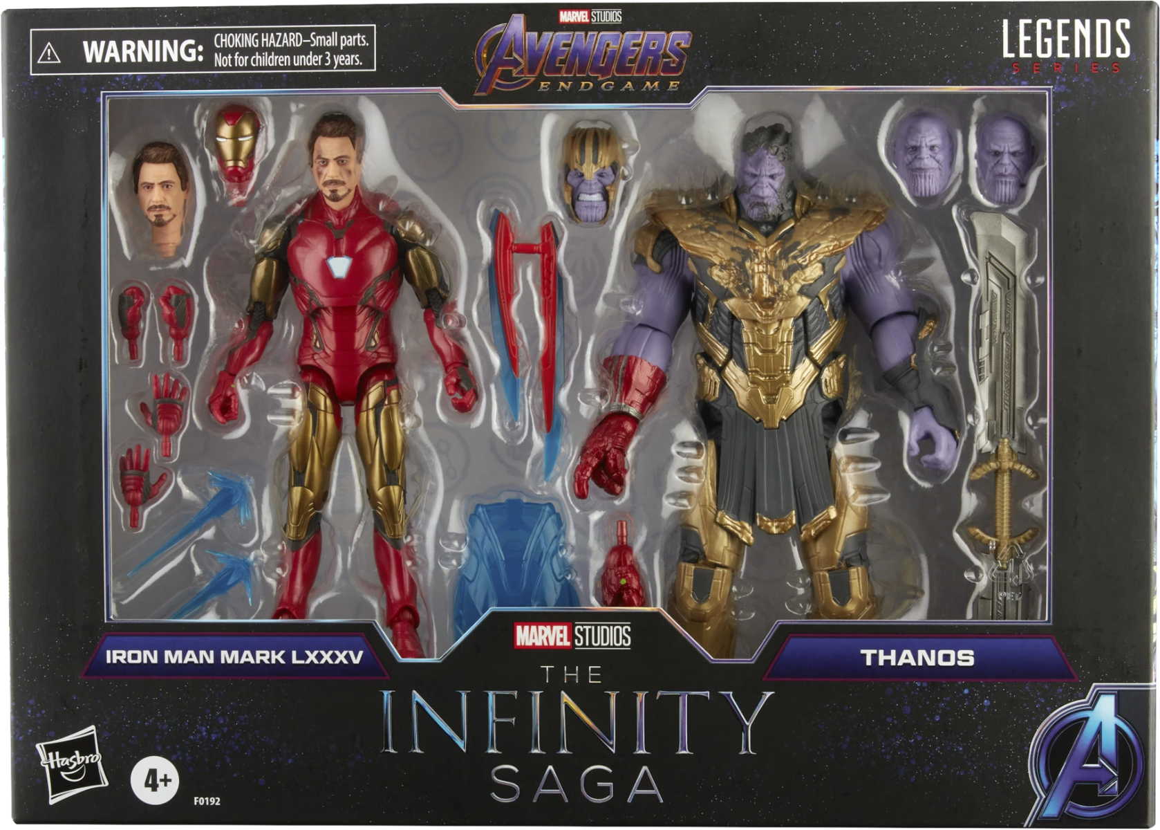 Marvel Legends Infinity Saga Iron Man deals Mark 85 LXXXV Thanos 2 Pack Avengers