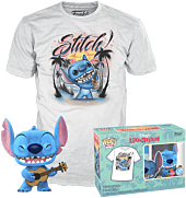 Lilo & Stitch - Stitch with Ukulele Flocked Pop! Vinyl Figure & T-Shirt Box Set