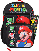 Super Mario - Super Mario Characters 16" Backpack 5-Piece Set