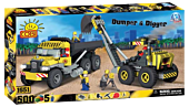 Action Town - 500 Piece Construction Dumper and Digger
