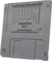 Doom (1993) - Commemorative Floppy Disc Antique Silver Edition Ingot Replica