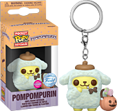 Sanrio - Pompompurin Flocked Pocket Pop! Keychain