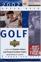 Golf - 2002 Upper Deck Golf Pack - Hobby (5 Cards) **Non-Mint Packaging**