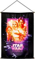 Star Wars Episode IV: A New Hope - Movie Poster Satin Banner