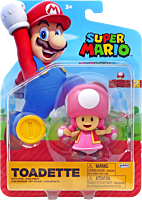 Super Mario - Toadette with Coin World of Nintendo 4" Action Figure (Wave 36)