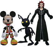 Kingdom Hearts - Mickey Mouse, Axel and Shadow 7” Action Figure 3-Pack (Series 1)