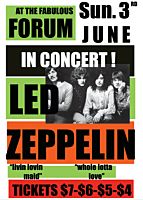 Led Zeppelin - In Concert! The Forum, Inglewood 1973 Art Print