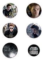 Twilight Saga: Twilight - Team Edward Button /Pin 6-Pack (Style D)