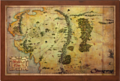 The Hobbit: An Unexpected Journey - Map of Middle Earth 10.5” x 16” Mounted Art Print