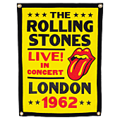 The Rolling Stones - Live in Concert! London 1962 Wool Felt Camp Flag (18" x 24")