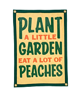 John Prine - Plant a Little Garden Eat a Lot of Peaches Wool Felt Camp Flag (18" x 24")