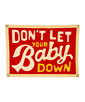 John Prine - Don't Let Your Baby Down Wool Felt Camp Flag (18" x 24")