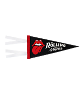 The Rolling Stones - Tongue and Lips Black Wool Felt Mini Pennant (4" x 9")