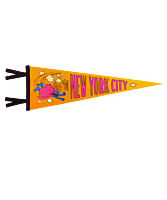 Sesame Street - Super Grover New York City Wool Felt Pennant (9" x 27")