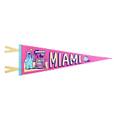 Sesame Street - Cookie Monster Miami Wool Felt Pennant (9" x 27")