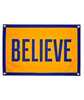 Oxford Pennant - Believe Wool Felt Camp Flag (16" x 24")