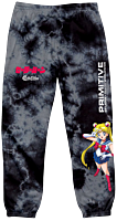 Sailor Moon - Sailor Moon x Primitive Washed Black Sweatpants / Track Pants