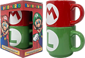 Super Mario - Mario & Luigi Initials Stackable Ceramic Mug 2-Pack