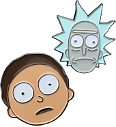 Rick and Morty Face Enamel Pin (Set of 2) 