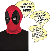 Deadpool - Deadpool Deluxe Mask & Speech Bubble Adult Roleplay Costume Accessory Pack (One Size Fits Most)