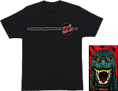 Godzilla - Godzilla x Santa Cruz Destroyer Stripes Black T-Shirt 