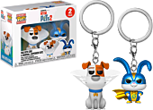 The Secret Life of Pets 2 - Snowball in Superhero Suit & Max with Cone Pocket Pop! Vinyl Keychain 2-Pack.