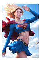 Superman - Supergirl Premium Fine Art Print by Stanley 'Artgerm' Lau