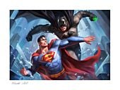 Batman vs Superman Premium Art Print by Alex Pascenko & Ian MacDonald