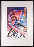 Captain America - Captain America Issue #600 Fine Art Print by Alex Ross (Framed Black on White)