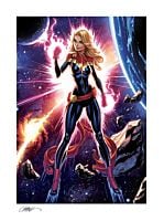 Captain Marvel - Captain Marvel Fine Art Print by J. Scott Campbell (RS)