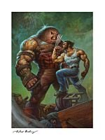 X-Men - Juggernaut vs. Wolverine Fine Art Print by Alex Horley (RS)