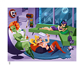 Batman - Sleepover Sirens Fine Art Print by Kat Hudson