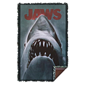 Jaws - Shark Woven Tapestry Blanket / Picnic Rug