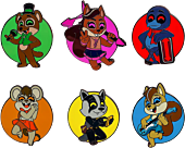 Five Nights at Freddy's - Popgoes Pin Set 6-Pack